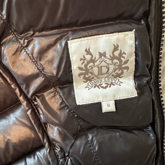 Dawn Levy quilted winter Down Feather  puffer jacket Women’s size Medium maroon - Picture 5 of 9